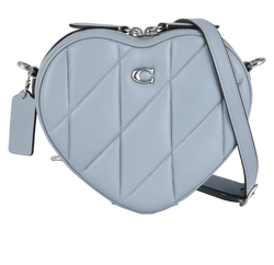 Heart Crossbody, Leather, Grey, MIV, S/DB, 3*